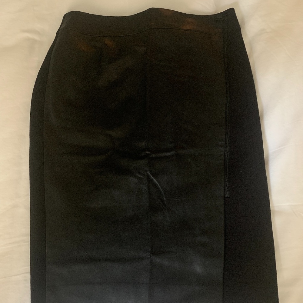 Black leather skirt